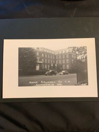Vintage Postcard Anne Arundel County Courthouse Annapolis Maryland Photo Real