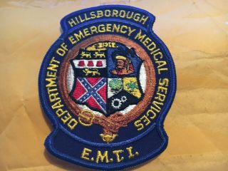 Hillsborough Florida Dept.  Emergency Medical Servies Emt I Fire Patch