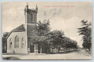 Webster City Iowa Unitarian Church Houses Down The Street Webber Thoma 1913 Pc