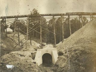 Stone Eastern Kentucky Coal Mine Bridge Construction 1911 Antique Photo
