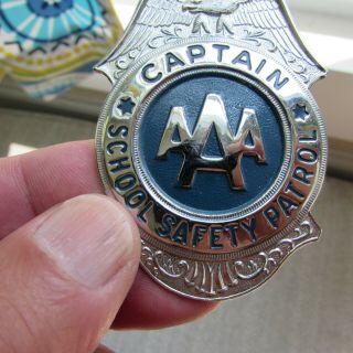 Vintage 1963 Aaa Safety Patrol Badge Captain