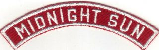 Boy Scout Midnight Sun Council Red & White Half Strip 1/2rw