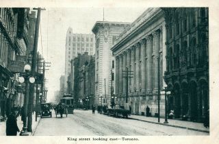 Toronto Canada King Street Antique Postcard