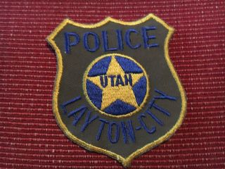 Police Layton City Utah Shoulder Patch Old American Made