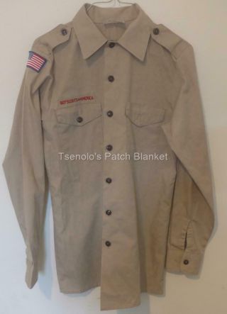 Boy Scout Now Scouts Bsa Uniform Shirt Size Adult Small Ls 014