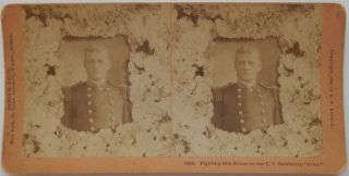 1898 Stereoview Fighting Bob Evans Us Battleship Iowa Spanish American War