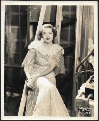 Radiant Colleen Moore Social Register 1934 Vintage Behind The Scenes Photograph