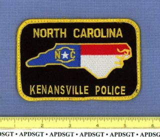 Kenansville North Carolina Sheriff Police Patch State Shape Outline