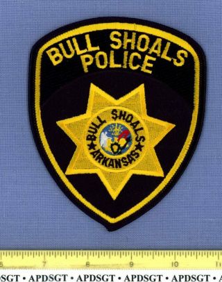 Bull Shoals Arkansas Sheriff Police Patch State Seal Full Embroidery