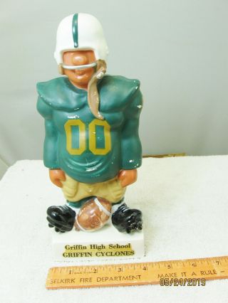 Vintage Griffin High School Cyclones Football Player Bank Fak Springfield Il
