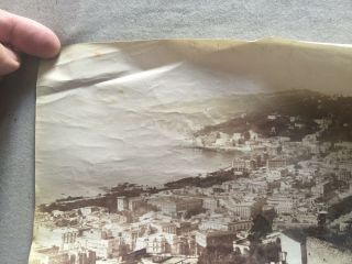 Antique black & white photograph albumen print Bay of Naples 90 Napoli Panorama 2