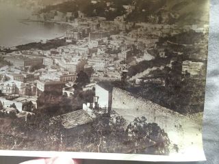 Antique black & white photograph albumen print Bay of Naples 90 Napoli Panorama 4