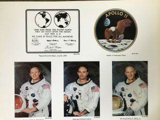 1970 Apollo Vintage Poster - First Men To Land On The Moon