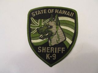 Hawaii State Sheriff K - 9 Unit Patch Subdued