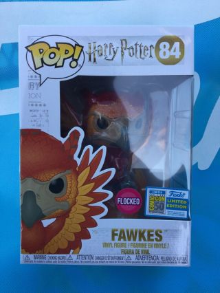 Funko Pop Harry Potter Flocked Fawkes 84 Sdcc 2019 San Diego Exclusive In Hand