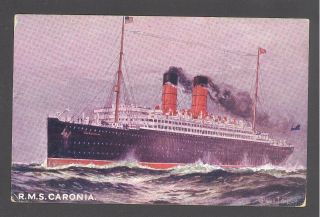 Postcard Cunard Line R.  M.  S.  Caronia