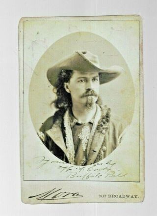 Vintage " Buffalo Bill " Cody Photo 3.  5 " X 5.  5 " -