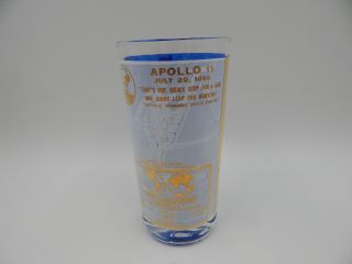 Vintage Apollo 11 Moon Landing Commemorative Glass / Tumbler Culver Htf Nasa