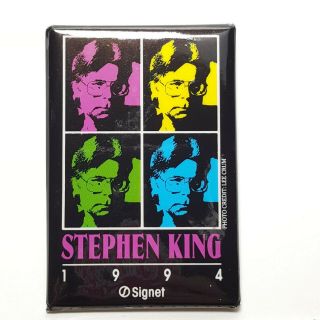 Stephen King 1994 Book Signet Promo Advertising Button Pin