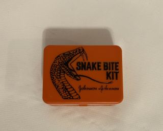 Vintage Johnson & Johnson Venomous Snake Bite Treatment First Aid Kit