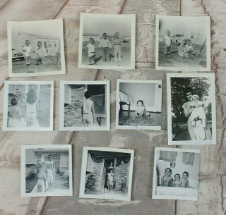 10 Vintage Black & White Snapshots Photos Old Photographs Kids Brothers Mcm