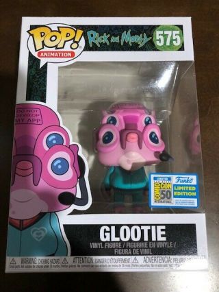 Sdcc 2019 Exclusive Funko Pop Rick And Morty Glootie 575 In Protector