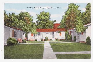 Kanab,  Utah,  Parry Lodge,  Cottage Court,  Kane County,  Linen Roadside,  C.  1940s