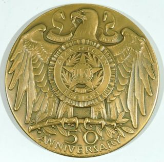 American Legion 50th Anniversary Bronze Table Medal