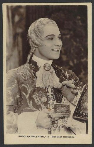 Rudolph Valentino In Monsieur Beaucaire Vintage Real Photo Postcard