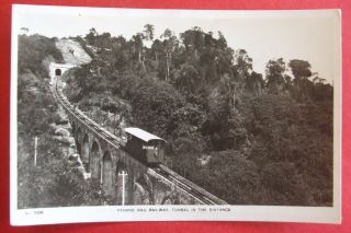 Rp Postcard Posted 1949 Penang Hill Railway Tunnel In Distance Malaya
