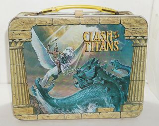 Vintage 1980 Clash Of The Titans Metal Lunchbox Only No Thermos Very Good