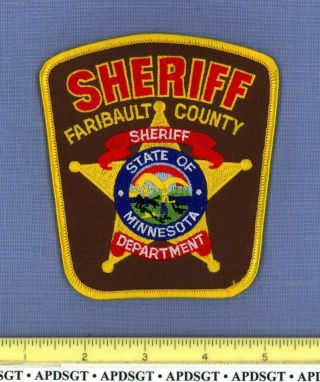 Faribault County Sheriff Minnesota Police Patch State Seal