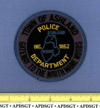 Ashland Maine Sheriff Police Patch Gateway To The North Woods