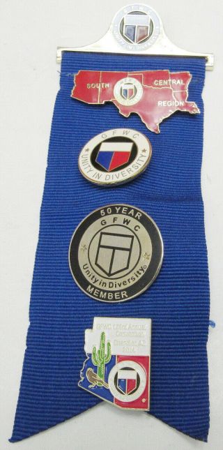 Gfwc Ribbon With 4 Pins - C6