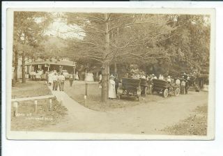 Lake View Ia Iowa Rppc Postcard Lakewood Park Cars People Posted 1911