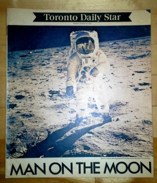 Headline News: First Man On The Moon Apollo Mission In 1969.  Special Issue