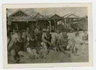 Pre Ww2 1931 Photograph China Tsingtao Strand Beach Us Navy Sailors Cabins Photo