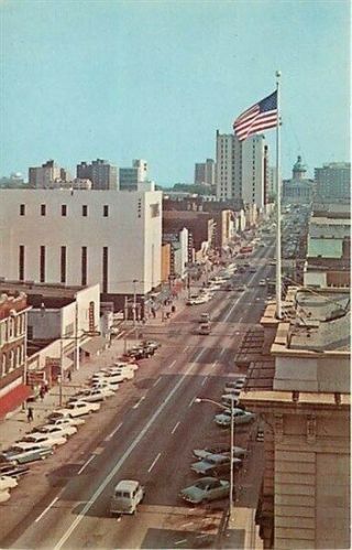 Sc,  Columbia,  South Carolina,  Main Street,  1970s Cars,  Dexter Press No.  97801 - B