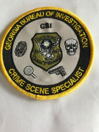 Gbi Police Patch Georgia Bureau Of Investigation Crime Scene Specialist Csi
