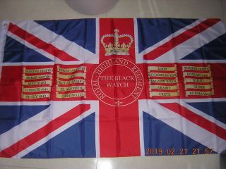 British Flag Black Watch 3rd Battalion Royal Regiment Of Scotland Ensign 3x5ft