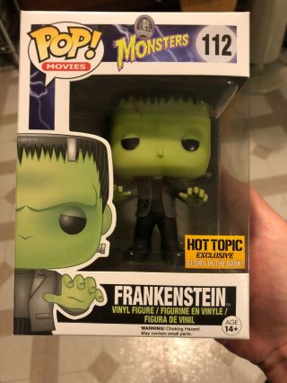 Funko Pop Hot Topic Exclusive 112 Frankenstein.  Box Is