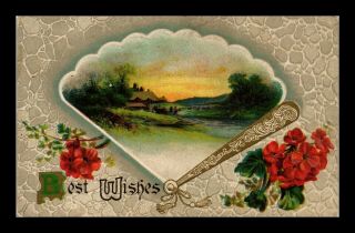 Dr Jim Stamps Us Fan View Best Wishes Greeting Postcard Embossed