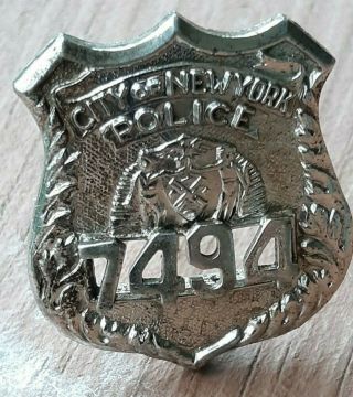 Vintage Obsolete City Of York Police Badge Collar Pin