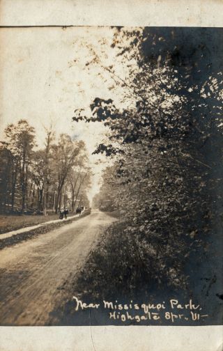 Highgate Springs,  Vt Rppc Road Near Missisquoi Park 1909