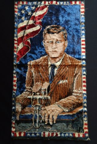 Vintage Jfk John F Kennedy Portrait Wall Hanging Decor Tapestry Rug Flag