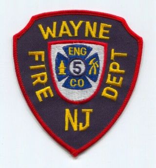 Wayne Fire Department Engine Company 5 Patch Jersey Nj Dept.  Co.  Number No.