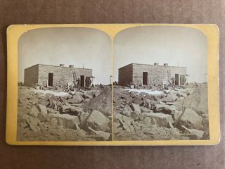 1880 ' s Photo Stereoview Denver & Rio Grande RR Signal Station,  Gurnsey 2