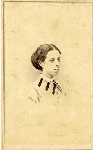 Civil War Cdv Young Lady By Tresize Of Zanesville Ohio