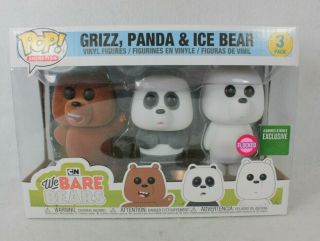 Funko Pop Barnes Noble We Bare Bears Grizz Panda Ice Bear Vinyl Figure Set Pack