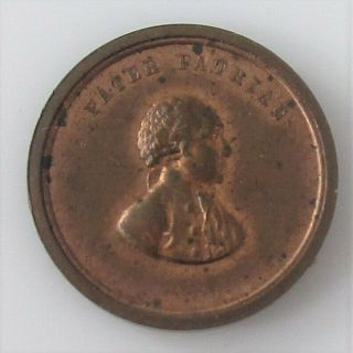 Memorial Of Washington Cabinet Pater Patriae Bronze Medalet Coin Token Medallion